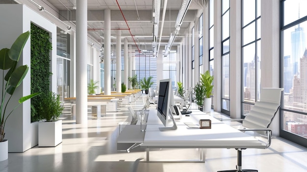 Modern Office Space With Large Windows and City View