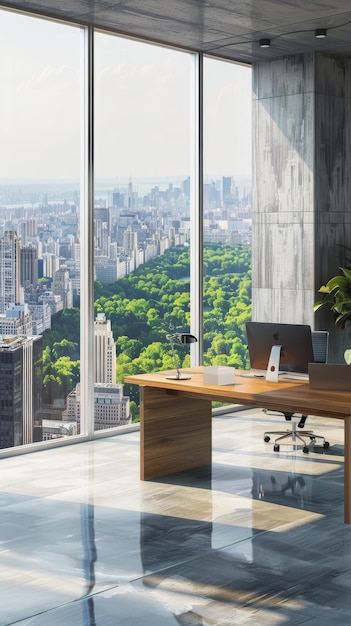 Modern Office with Stunning City View