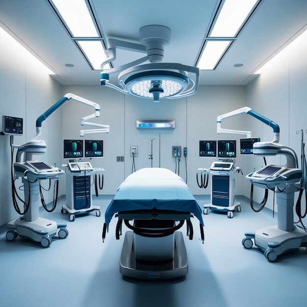 Photo modern operating room with advanced medical equipment