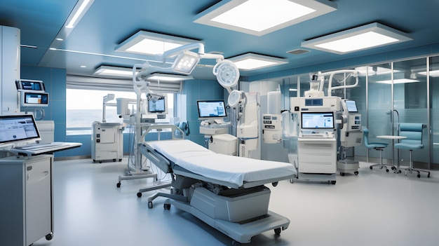 Modern operating room with modern medical equipment