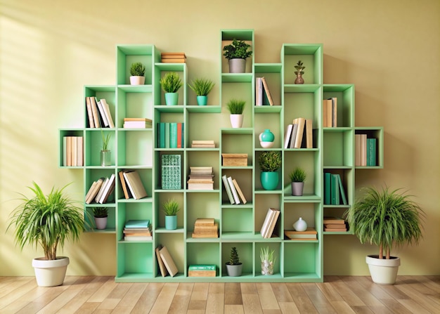 Modern organized beautiful bookshelves design for keeping books