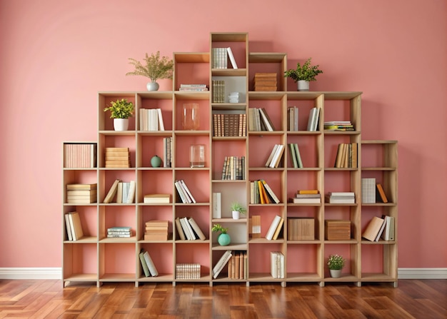 Modern organized beautiful bookshelves design for keeping books