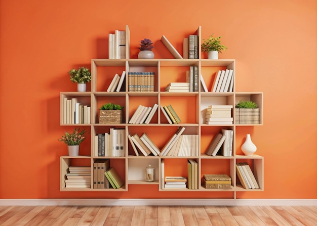 Modern organized beautiful bookshelves design for keeping books