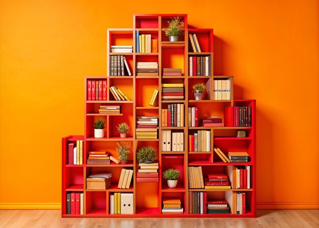 Modern organized beautiful bookshelves design for keeping books