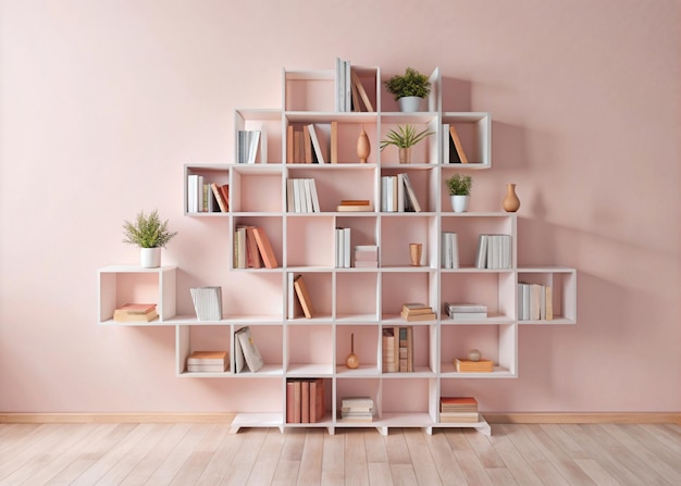 Modern organized beautiful bookshelves design for keeping books