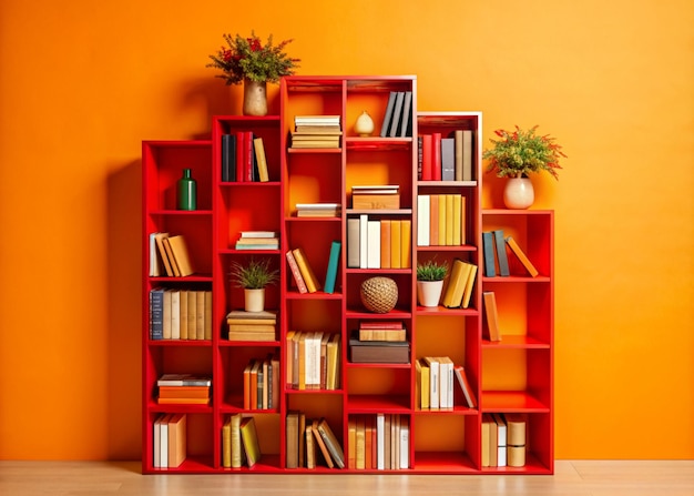 Modern organized beautiful bookshelves design for keeping books