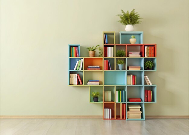 Modern organized beautiful bookshelves design for keeping books