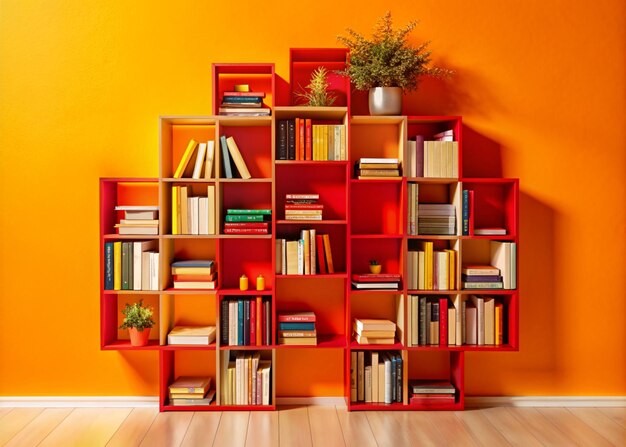 Modern organized beautiful bookshelves design for keeping books