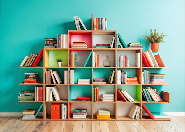 Modern organized beautiful bookshelves design for keeping books