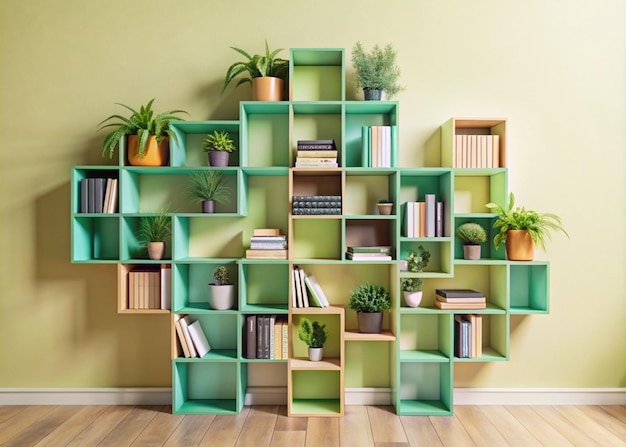 Modern organized beautiful bookshelves design for keeping books