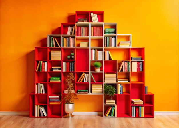 Modern organized beautiful bookshelves design for keeping books