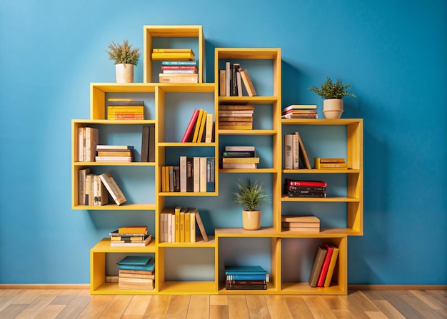 Modern organized beautiful bookshelves design for keeping books