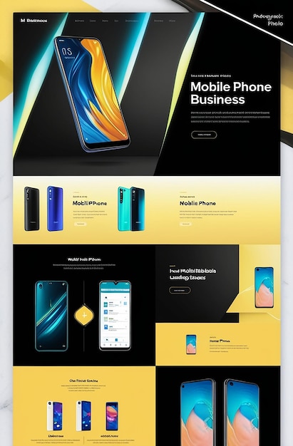 modern page for mobile phone business