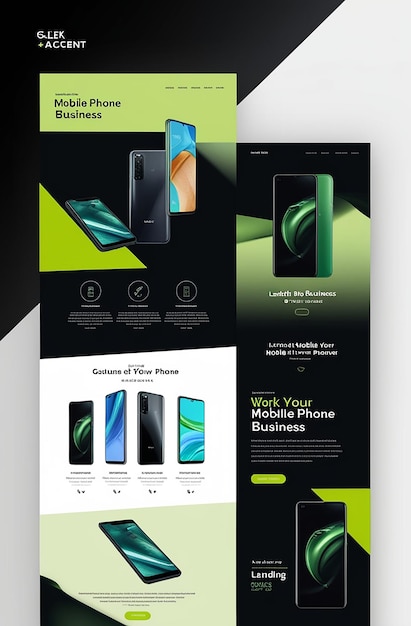 modern page for mobile phone business