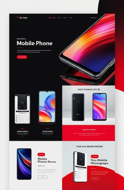 modern page for mobile phone business