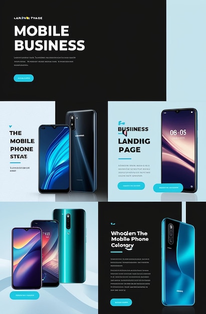 modern page for mobile phone business