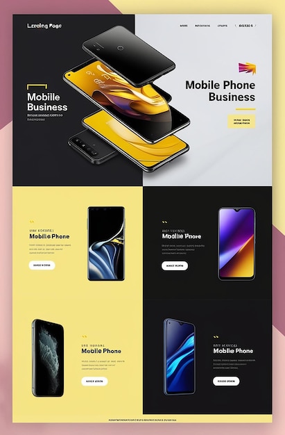 modern page for mobile phone business