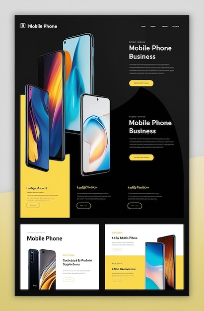 modern page for mobile phone business