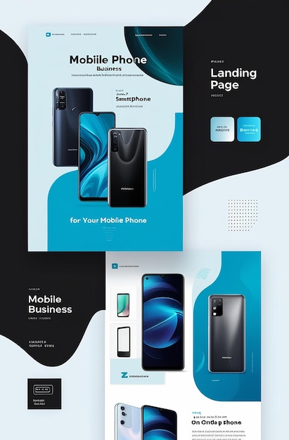 modern page for mobile phone business