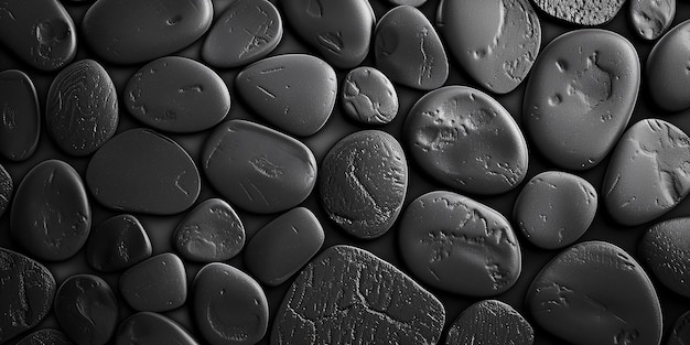 Modern Pebble Stone Background with Dark Black Color Accents