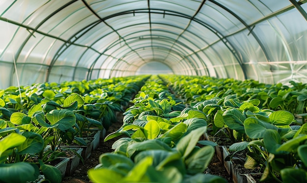 modern polytunnel greenhouse for smart agriculture