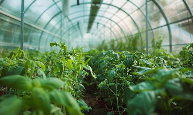 modern polytunnel greenhouse for smart agriculture