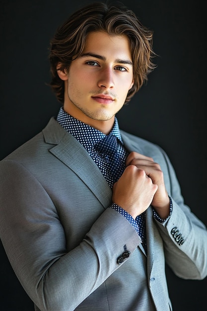 Photo a modern portrait of a businessman in a suit