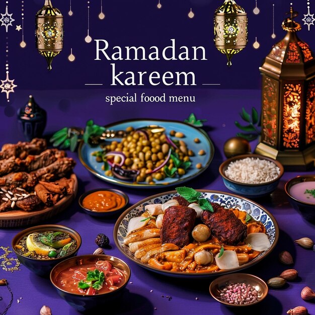 Photo modern post ramadan invitation ramadan social media post ramadan kareem