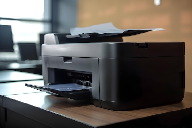 Modern printer copier scanner printer in office table