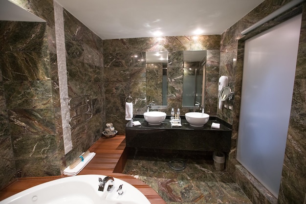 Modern private bathroom interior