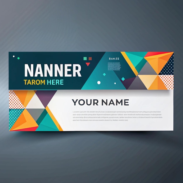 Photo modern professional banner template design