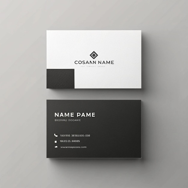 Photo modern professional black business card design