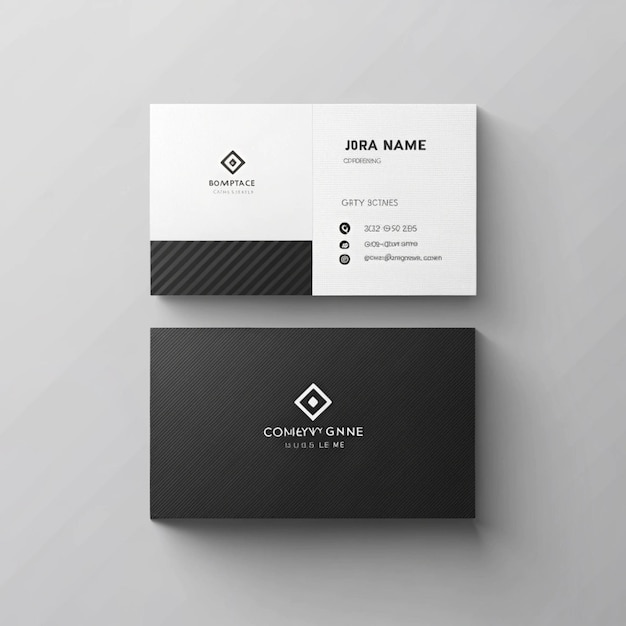 Modern Professional Black Business Card Design