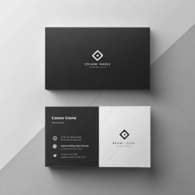 Photo modern professional black business card design