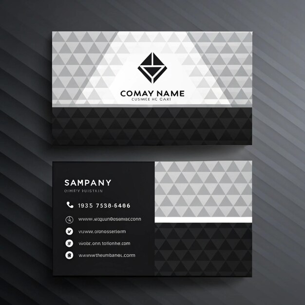 Modern Professional Black Business Card Design