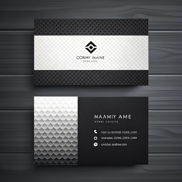 Photo modern professional black business card design