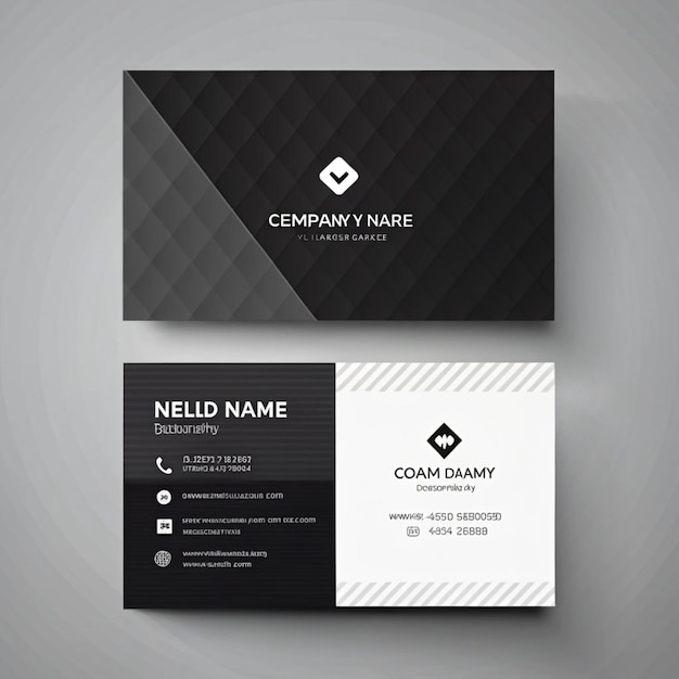 Modern Professional Black And White Business Card Design