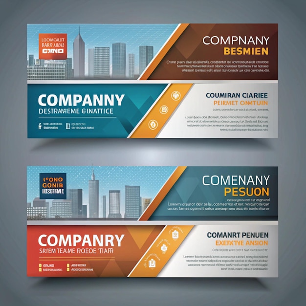 Photo modern professional corporate banner template design