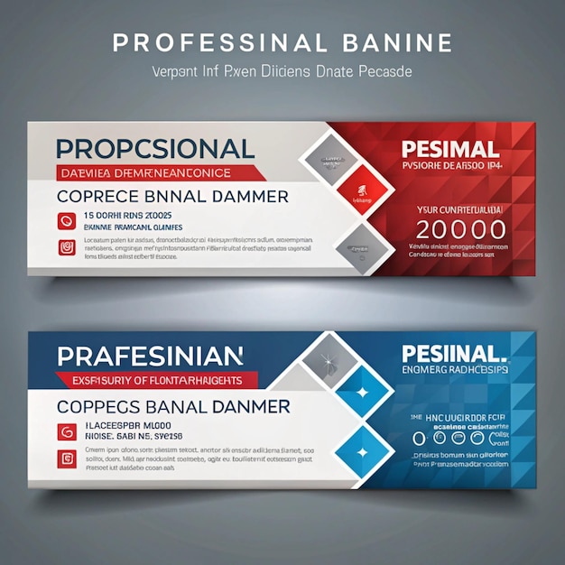 Photo modern professional corporate banner template design