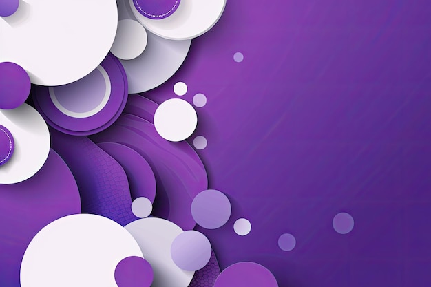 Modern Purple Abstract Background with 3D Circles