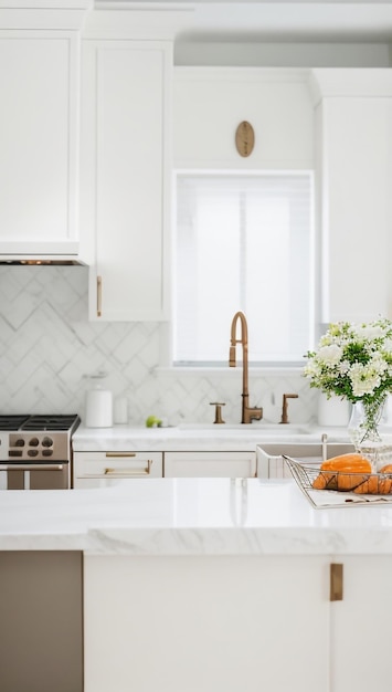 Modern Quartzite Browns Greys and Whites Kitchen