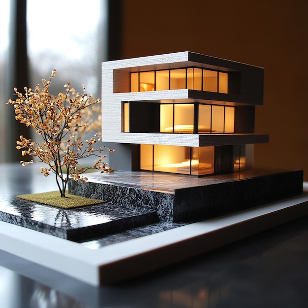 Photo modern real estate house model