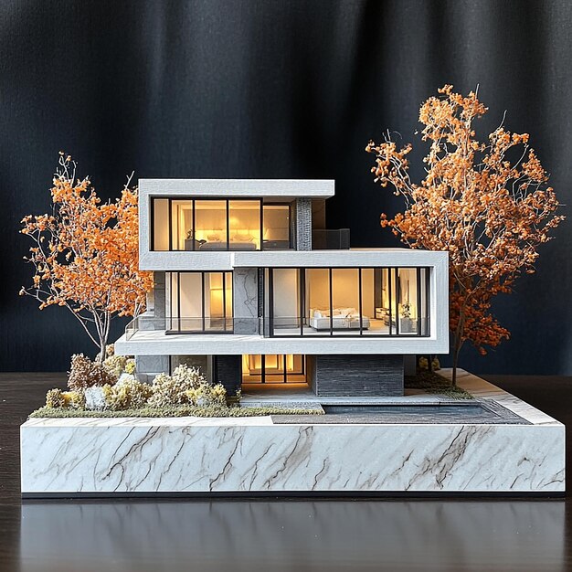 Photo modern real estate house model