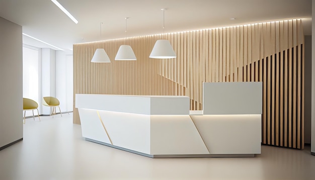 Modern reception area