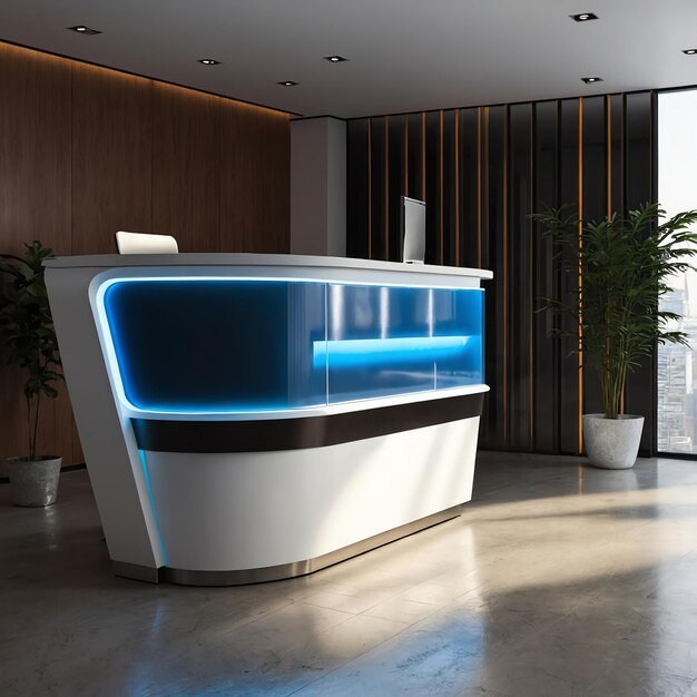 Photo modern reception desk images for professional spaces