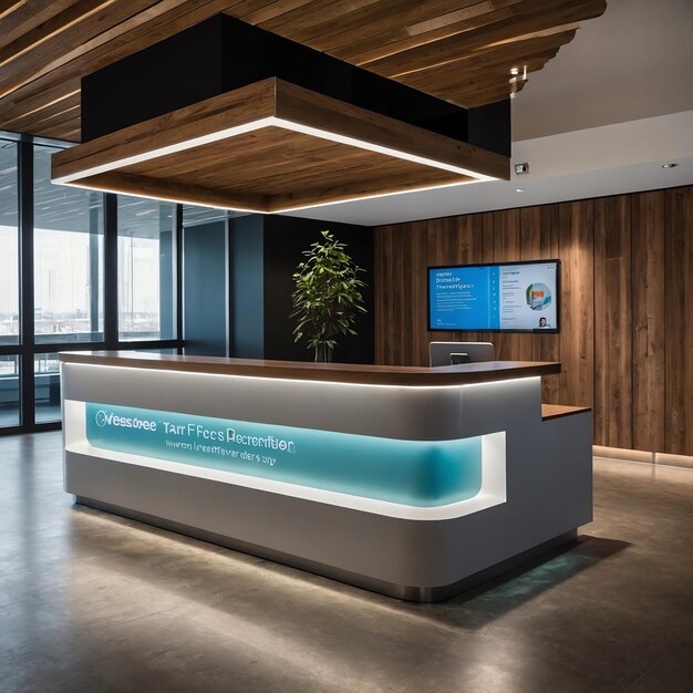 Photo modern reception desk images for professional spaces