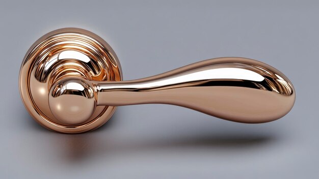 Photo modern rose gold door handle