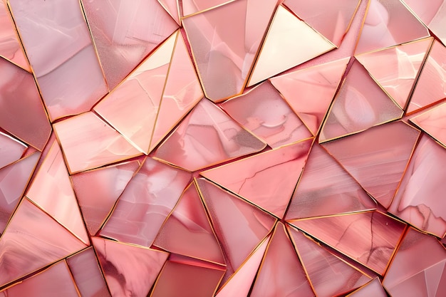 Modern Rose Gold Geometric Pattern