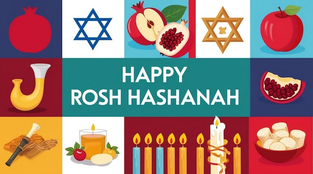 Modern Rosh Hashanah minimal greeting card