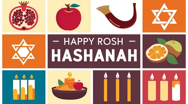 Modern Rosh Hashanah minimal greeting card